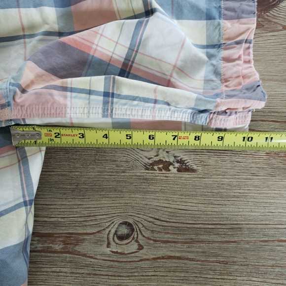 Y2K Hollister Shorts Mens 30 Plaid Baggy Beach Street Button Fly - Picture 6 of 9